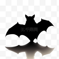 蝙蝠剪影黑色阴影