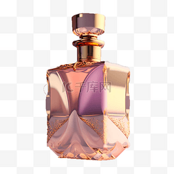 方形瓶子图片_粉色方形香水瓶香水