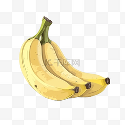 水果香蕉黄色扁平
