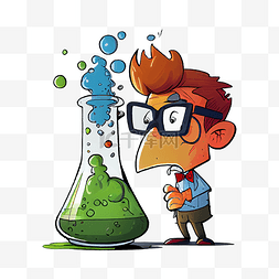 化学液体瓶子图片_实验器材锥形瓶卡通