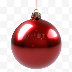 日配图片_圣诞红球立体模型