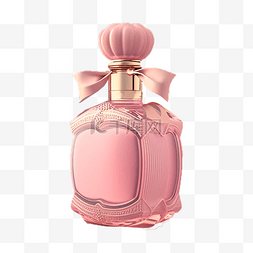 一瓶粉色的女士香水
