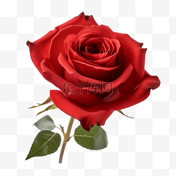 红玫瑰七夕爱情透明