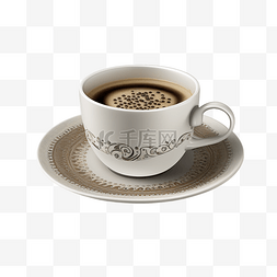 透明风格图片_咖啡杯咖啡下午茶透明