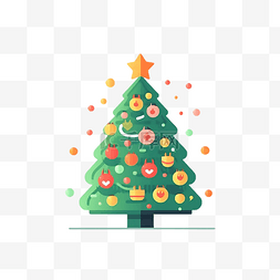 圣诞节闪亮的圣诞树