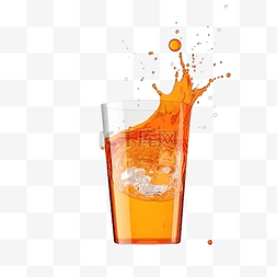 飞溅鲜橙汁图片_果汁红色饮料