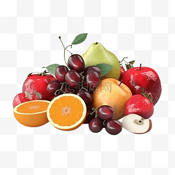 小果汁图片_水果丰富的水果堆