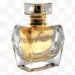 玻璃透明瓶子图片_化妆品香水瓶黄色透明