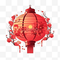 春节美丽新年装饰灯笼