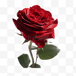 一支图片_玫瑰一支红色花朵
