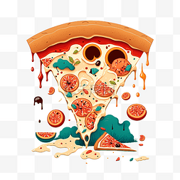披萨一片美味