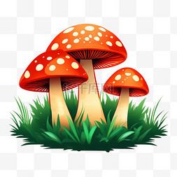 卡通彩色小蘑菇图片_蘑菇符号彩色卡通风格图标设计