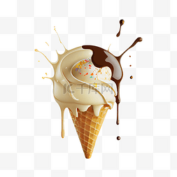 夏天冰淇淋巧克力