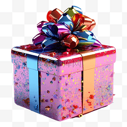 粉色圣诞树礼物图片_卡通礼物盒插图