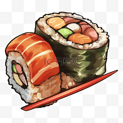 鱼籽米饭图片_食物寿司双拼图案