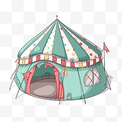 帐篷野营色彩装饰