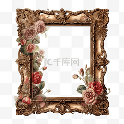 传统欧式花纹边框图片_相框花纹鲜花透明