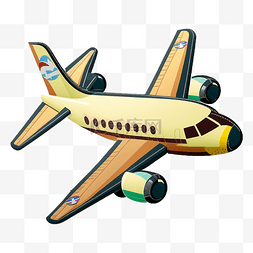 飞机黄橙色图案