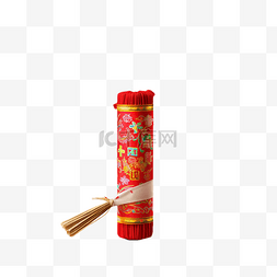 烟花卡通图案图片_春节红色炮仗单个真实效果