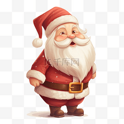 圣诞节红色圣诞树图片_圣诞节红色白色胡子腰带卡通