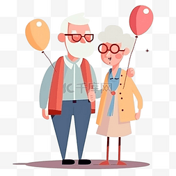 快乐的分享图片_祖父母日人物卡通