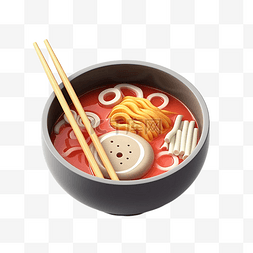 热腾腾一碗面图片_面条筷子食物透明