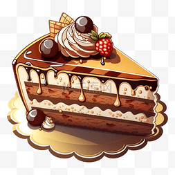 蛋糕夹心巧克力酱图案