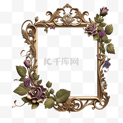 金属质感装饰框图片_相框鲜花金属精致透明