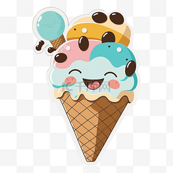彩色小图案图片_夏天冰淇淋彩色图案