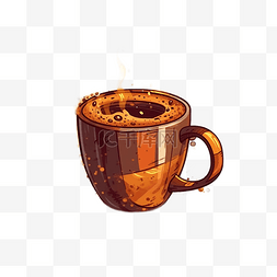 咖啡豆创意杯子图片_咖啡杯瓷器陶器上釉烧成
