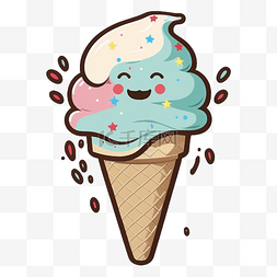 蛋筒水果冰淇淋图片_夏天冰淇淋蛋筒图案