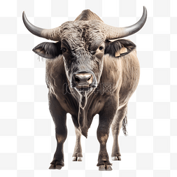 棕色奶牛卡通图片_公牛牲畜野生动物3d立体模型