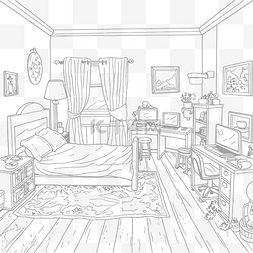 卧室的图片_儿童房间的图画 儿童卧室的插图 