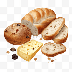 生产面包图片_面包块状芝士