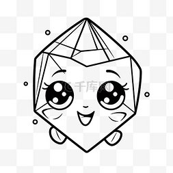 动画手绘图图片_可爱的水晶彩页显示动画钻石脸轮