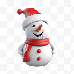 雪人圣诞节冬季卡通3d