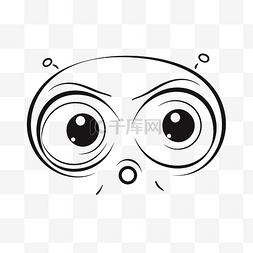 彩钢公司logo图片_卡通画的大眼睛头和耳朵轮廓草图