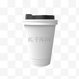 白色塑料咖啡杯图片_咖啡杯简约黑色
