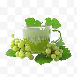 葡萄叶子图片_果汁葡萄绿色