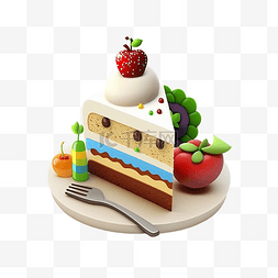享受美味图片_草莓奶油蛋糕