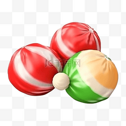 红色的球体图片_圣诞节糖果红色