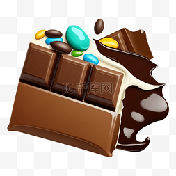可可豆甜品图片_巧克力融化图案