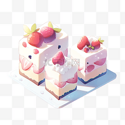 方形生日蛋糕图片_漂亮的草莓奶油蛋糕