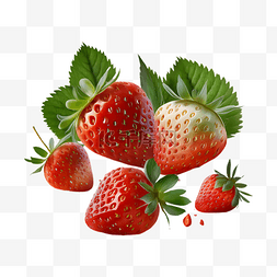 草莓新鲜美味的插画