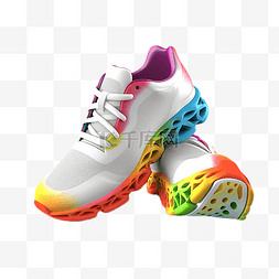 运动鞋跑步鞋彩色鞋底