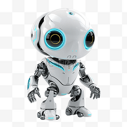 智能机器人ai图片_机器人白色立体