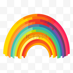 彩虹错位拼接图案