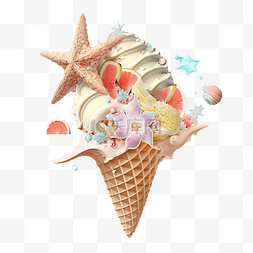 冰淇淋色杯图片_夏天创意冰淇淋