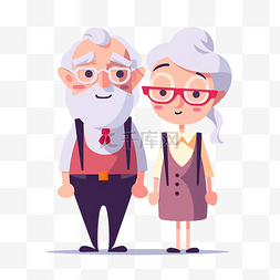帮助老人打扫图片_祖父母日人物插画