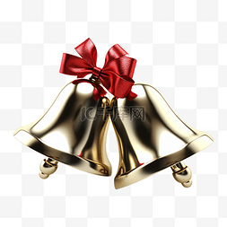 圣诞丝带铃铛图片_圣诞节铃铛金属